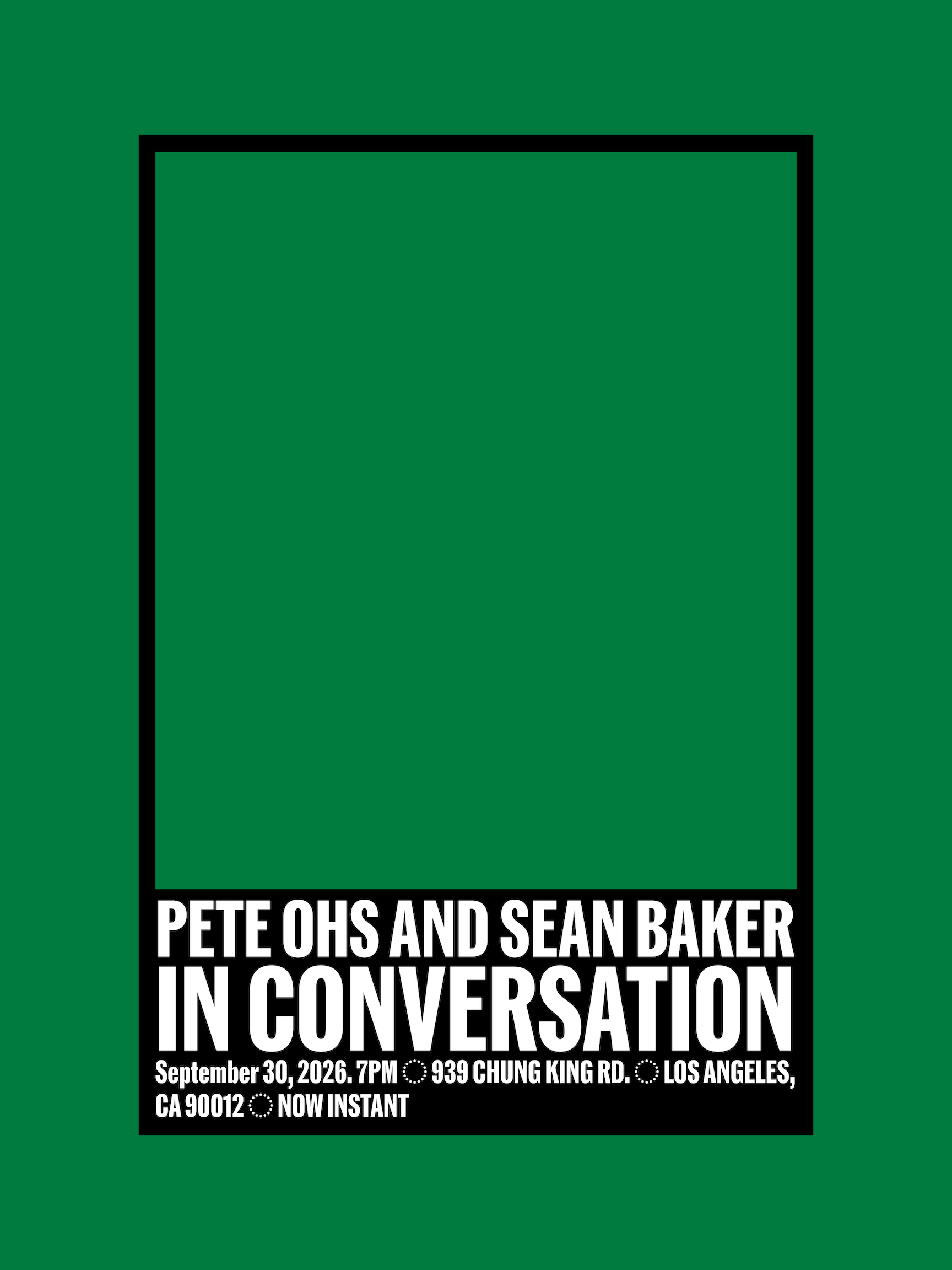 Poster for Pete Ohs and Sean Baker in Conversation