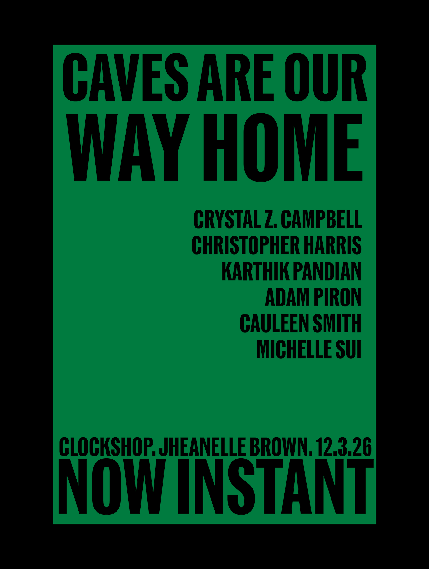 Poster for caves are our way home
