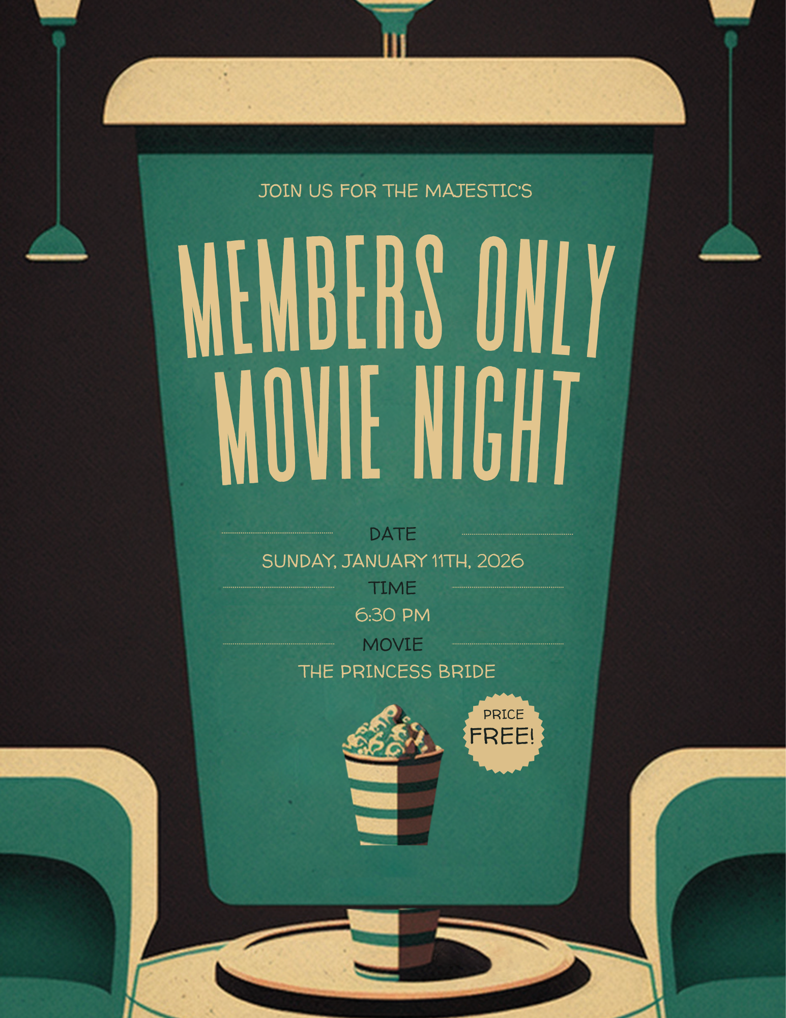 Poster for Members Only Movie Night