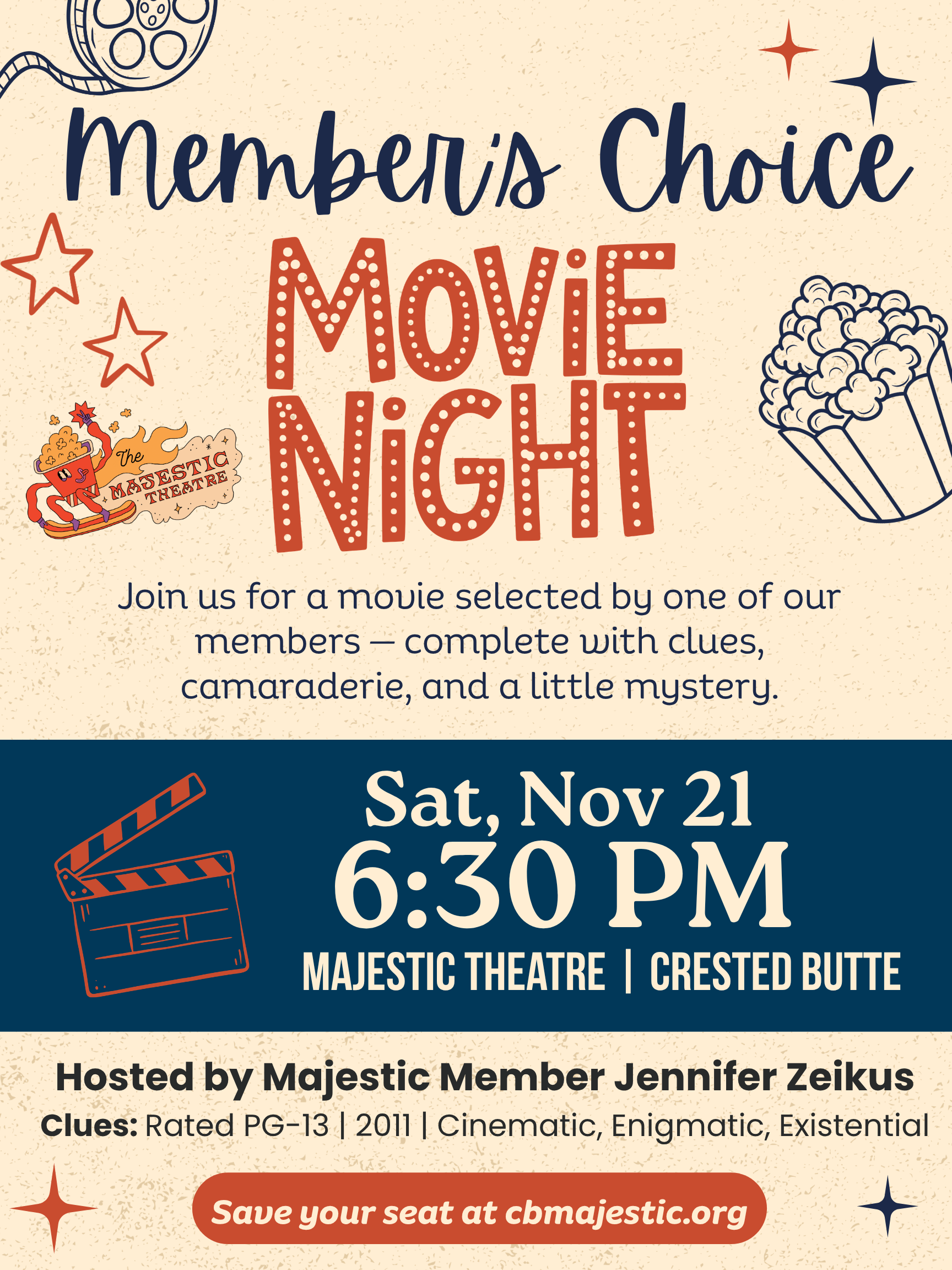 Poster for Member’s Choice Movie Nights