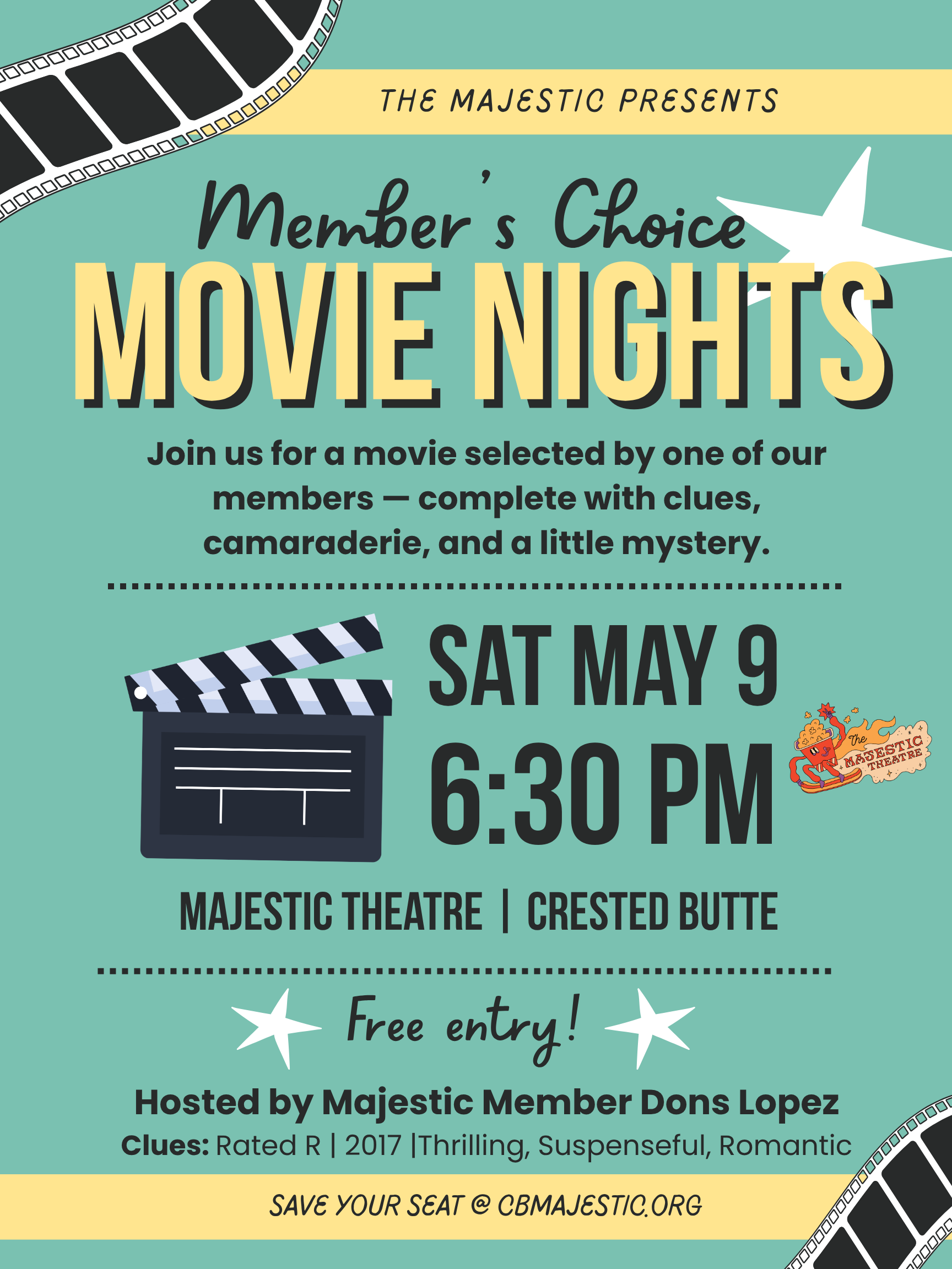 Poster for Member’s Choice Movie Nights