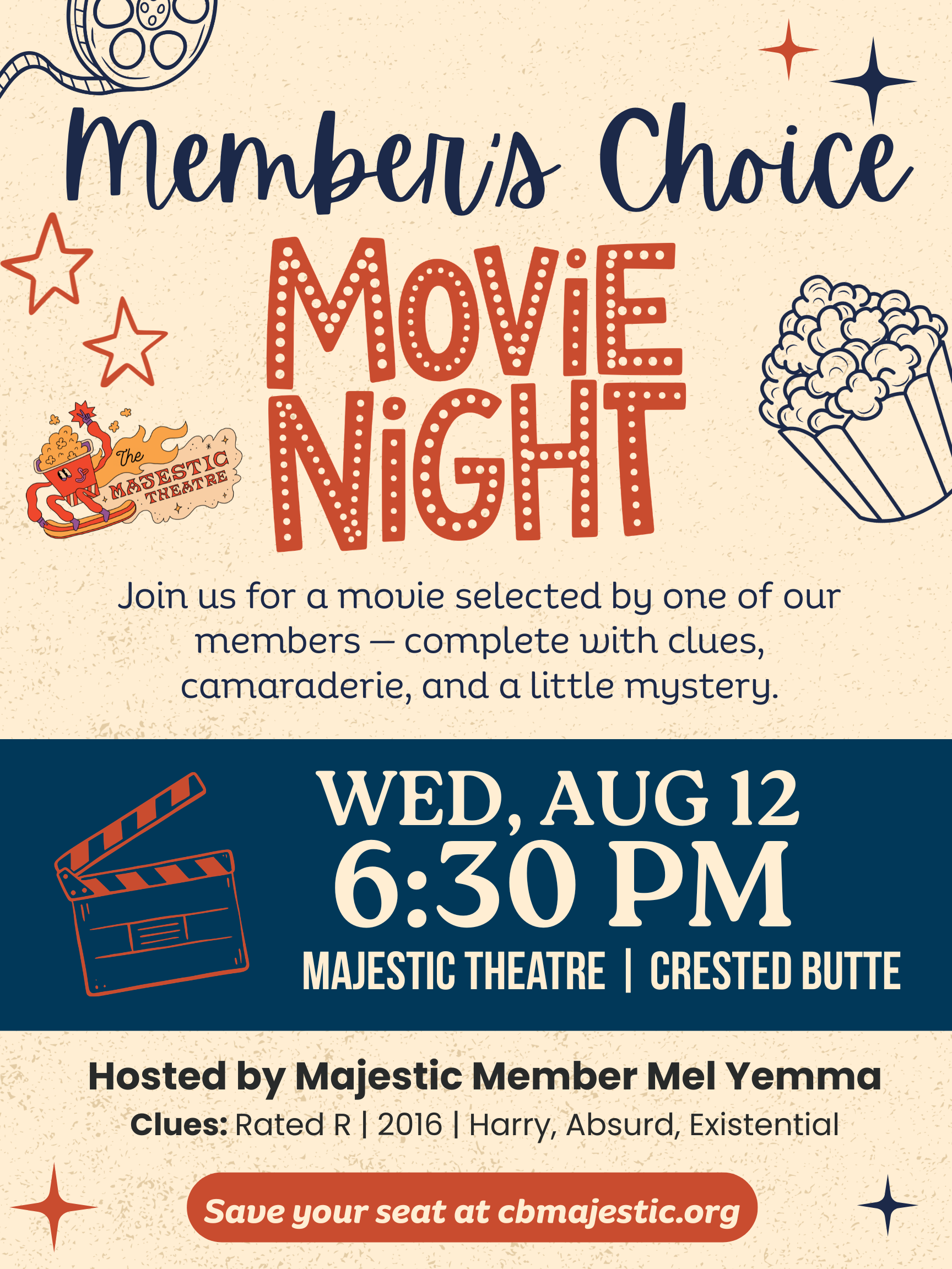 Poster for Member’s Choice Movie Nights