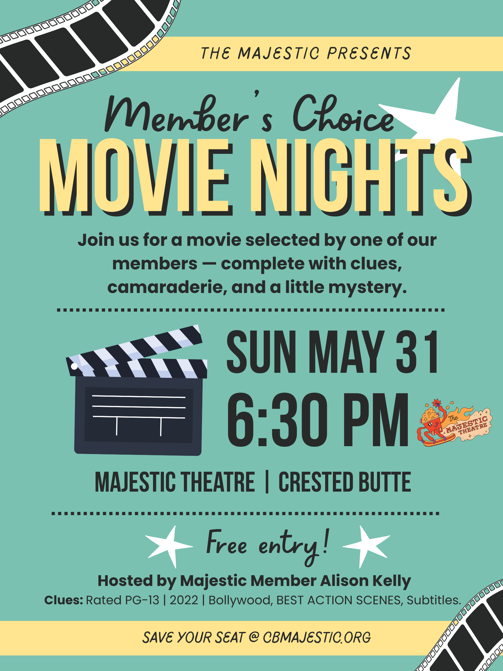 Poster for Member’s Choice Movie Nights