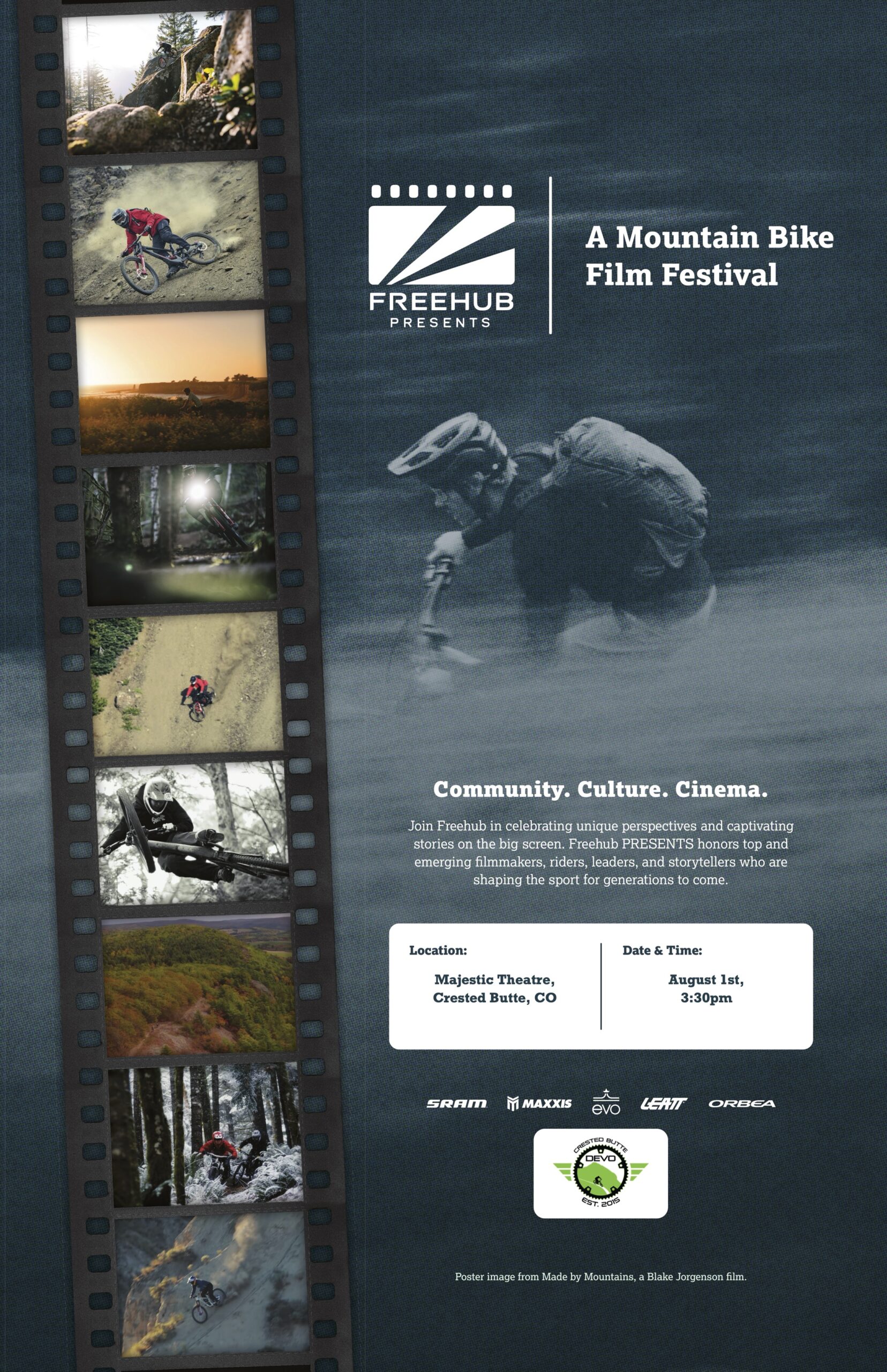 Poster for Freehub Presents: A Mountain Bike Film Festival
