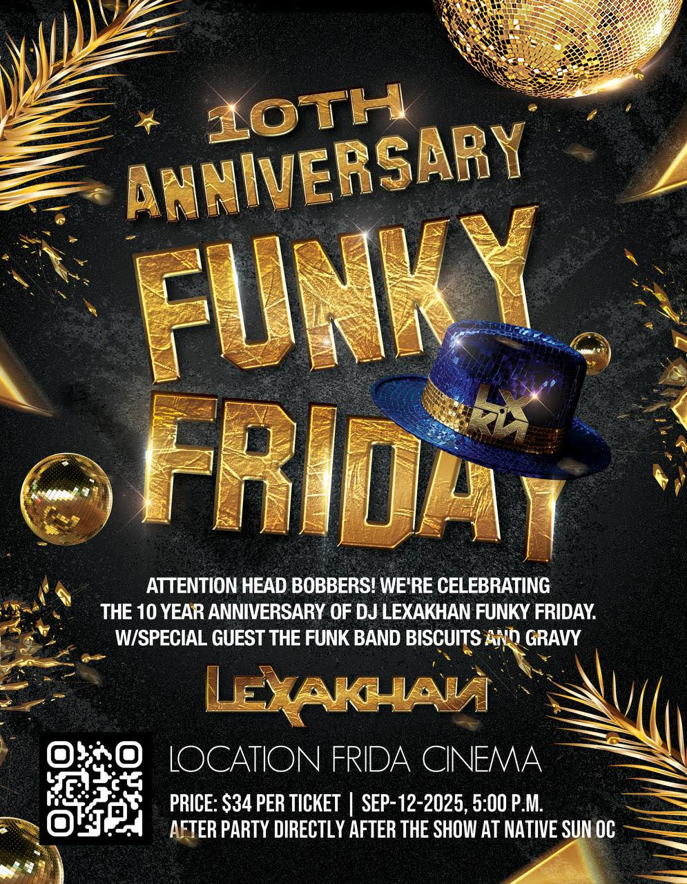 Poster for Funky Friday 10 Year Anniversary Concert