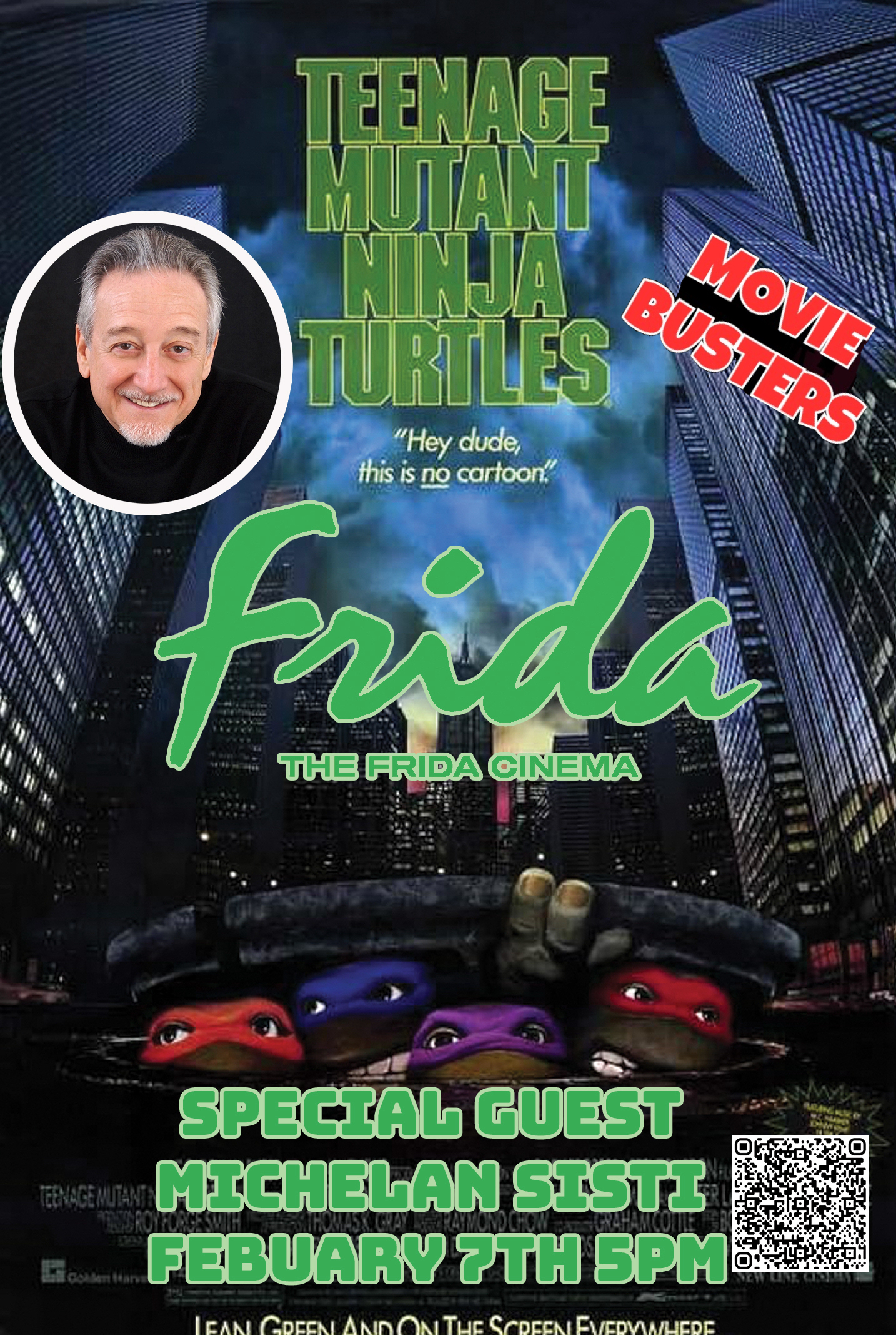 Poster for Teenage Mutant Ninja Turtles + Q&A w/ Michelan Sisti: Presented By Moviebusters