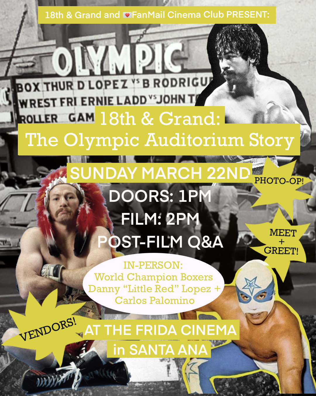 Poster for 18th & Grand: The Olympic Auditorium Story: Presented by FanMail Cinema Club and 18th & Grand