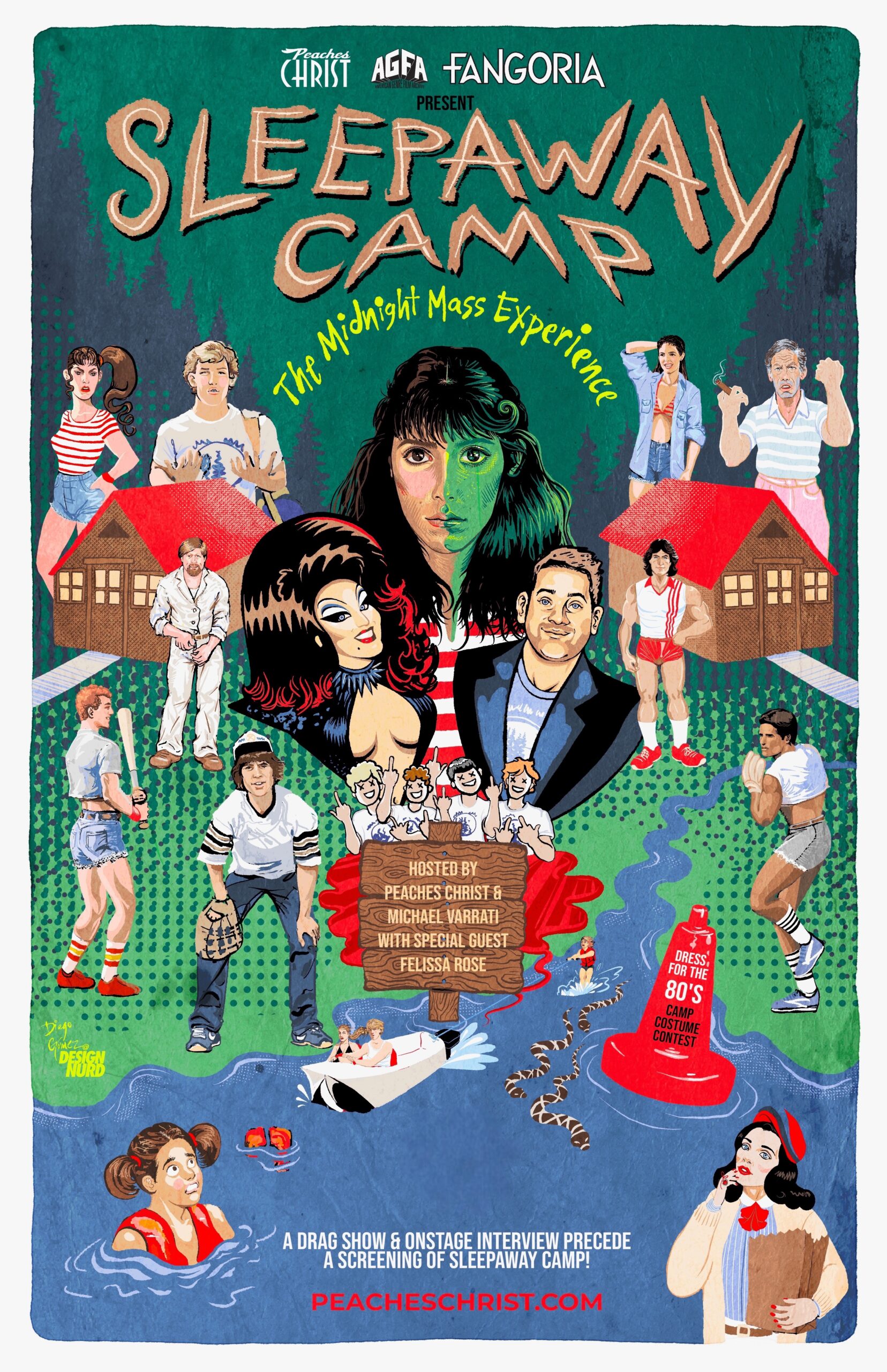 Poster for Sleepaway Camp: The Midnight Mass Experience: Hosted by Peaches Christ, Felissa Rose, & Michael Varrati