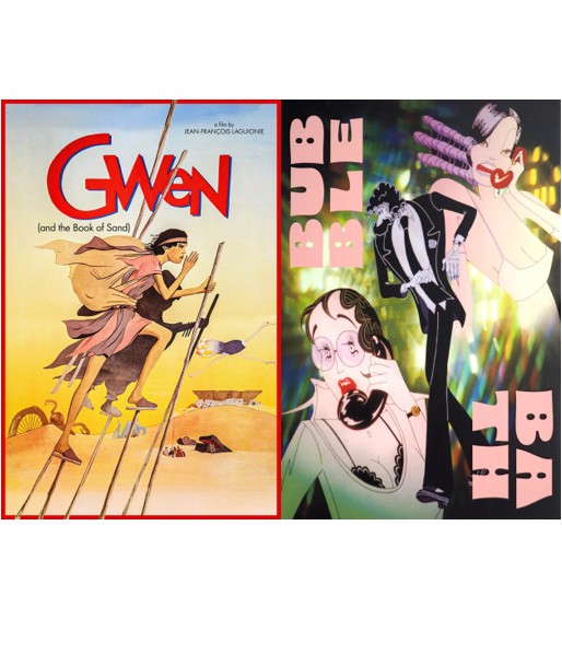 GWEN AND THE BOOK OF SAND & THE BUBBLE BATH posters