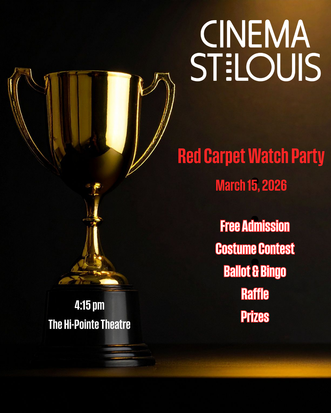 Poster for Red Carpet Watch Party at the Hi-Pointe