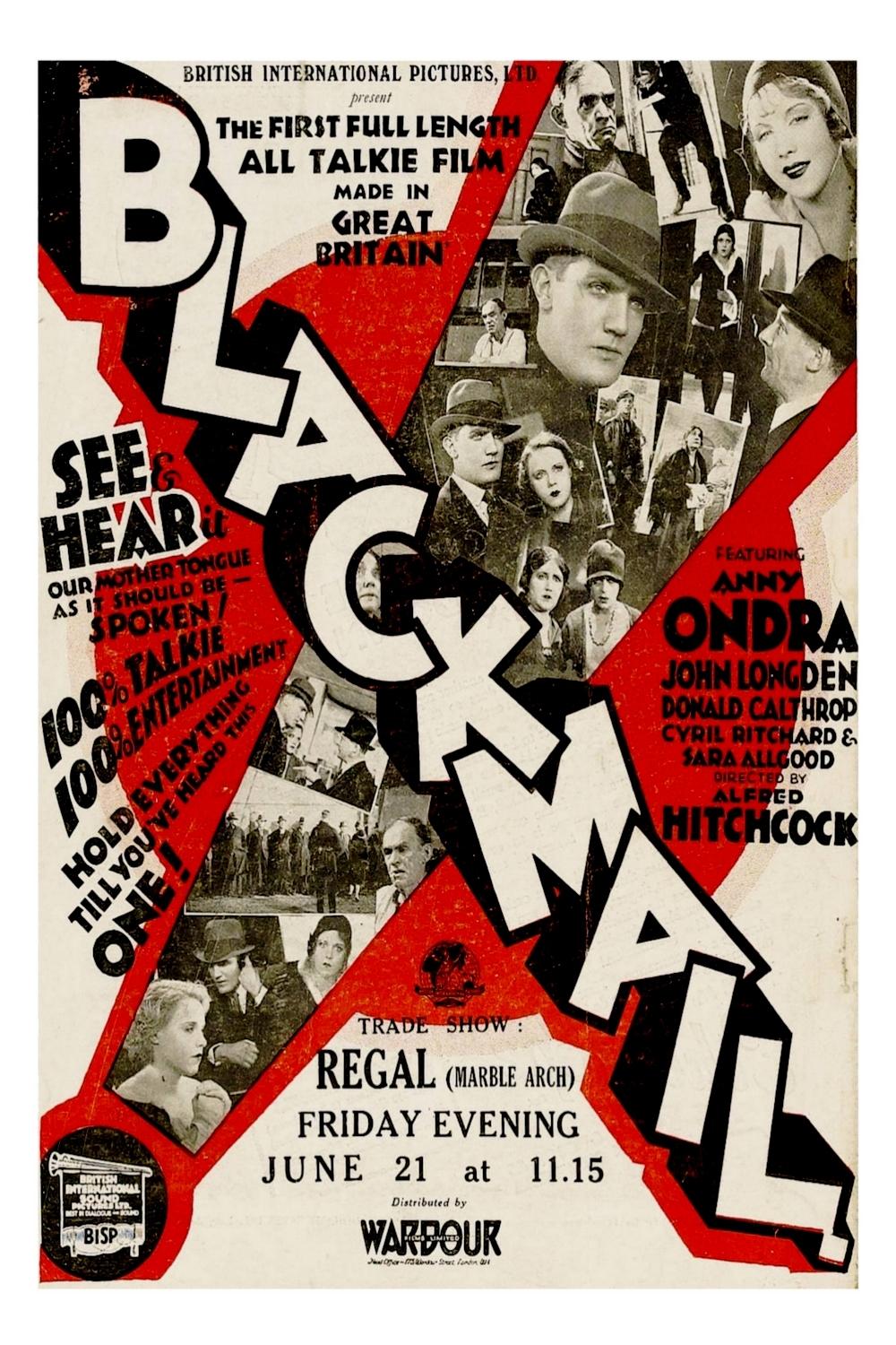 Poster for Blackmail (4K Restoration)