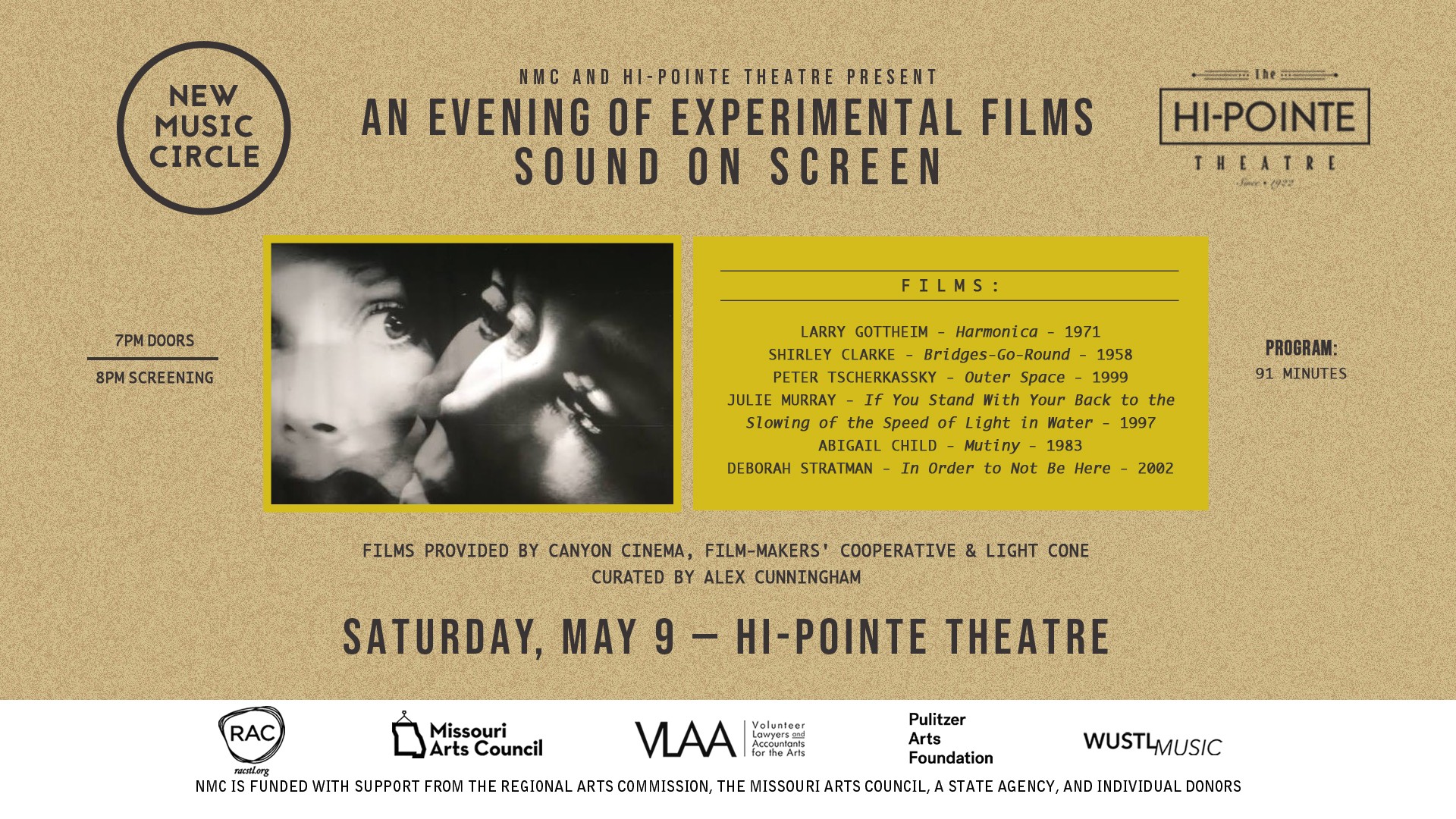 NMC and Hi-Pointe Theatre present An Evening of Experimental Films — Sound on Screen