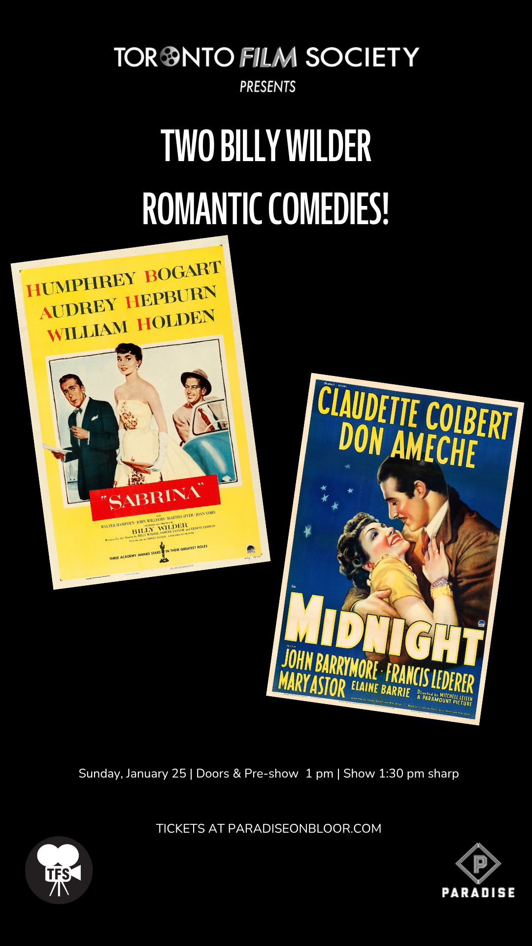 Poster for Double Feature: Sabrina & Midnight