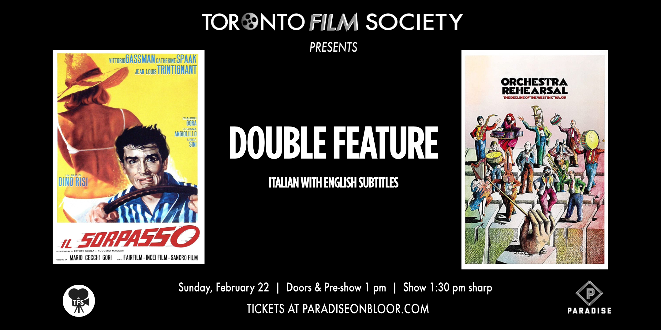 Double Feature: Il Sorpasso & Orchestra Rehearsal