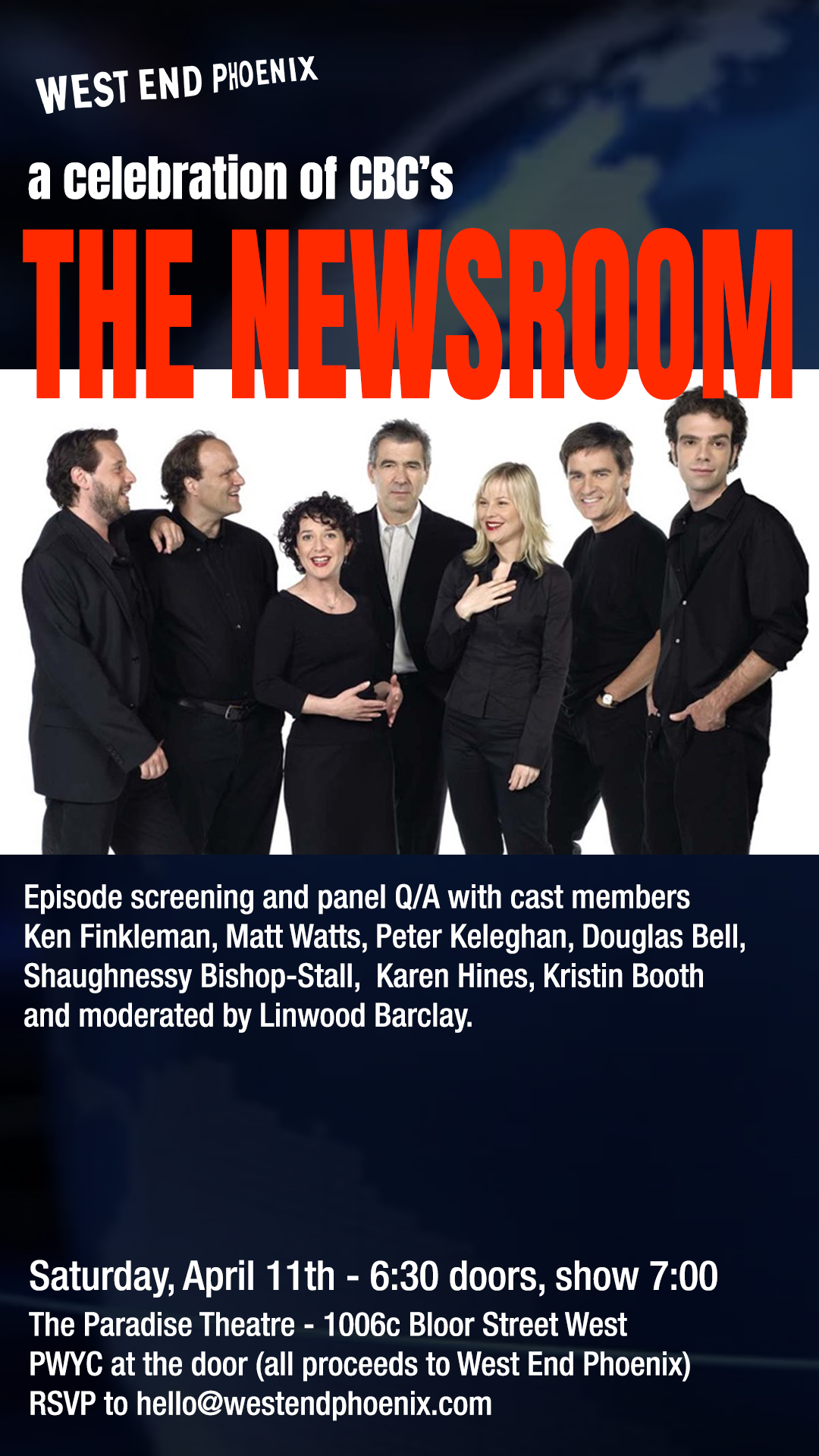 Poster for West End Phoenix: A Celebration of CBC’s The Newsroom