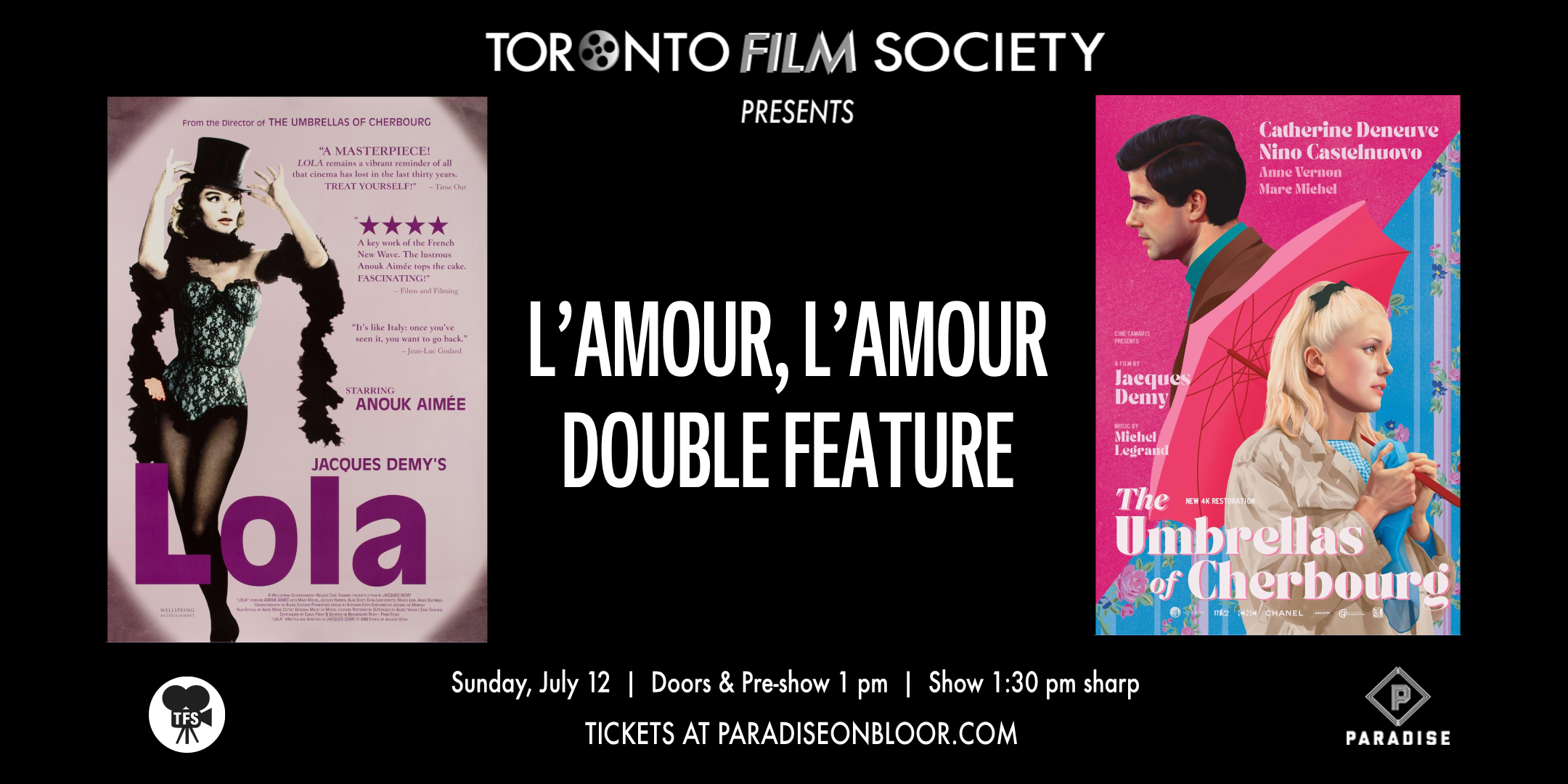 Double Feature: Lola & The Umbrellas of Cherbourg