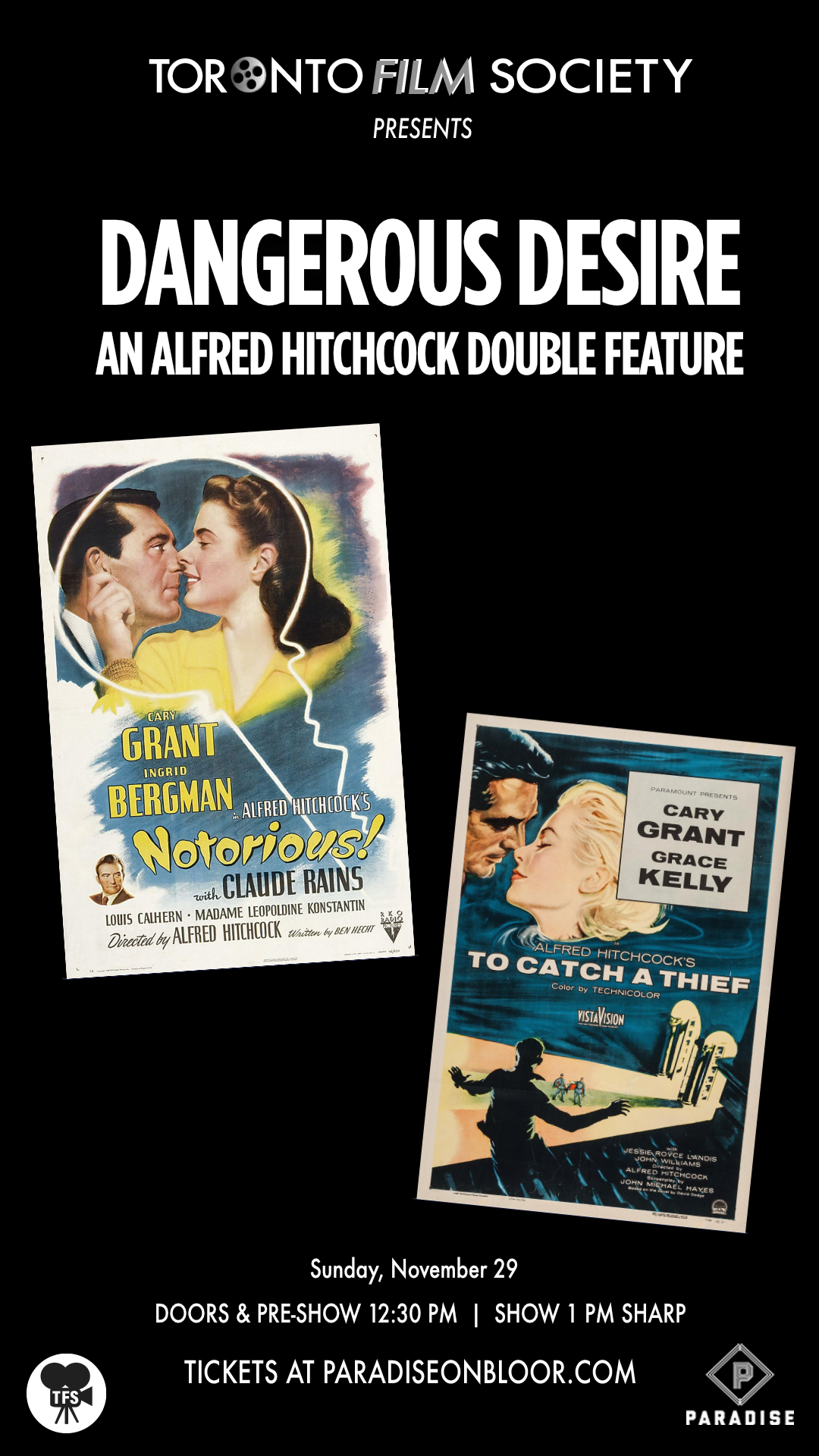 Poster for Double Feature: Notorious + To Catch a Thief