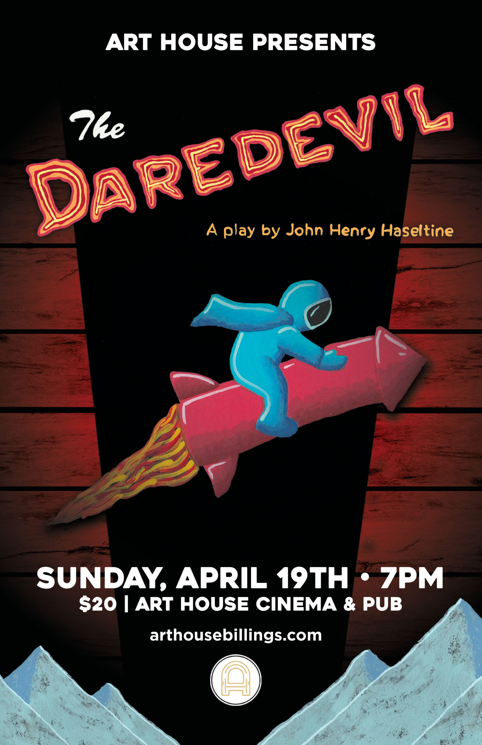 Poster for The Daredevil: A Play by John Henry Haseltine