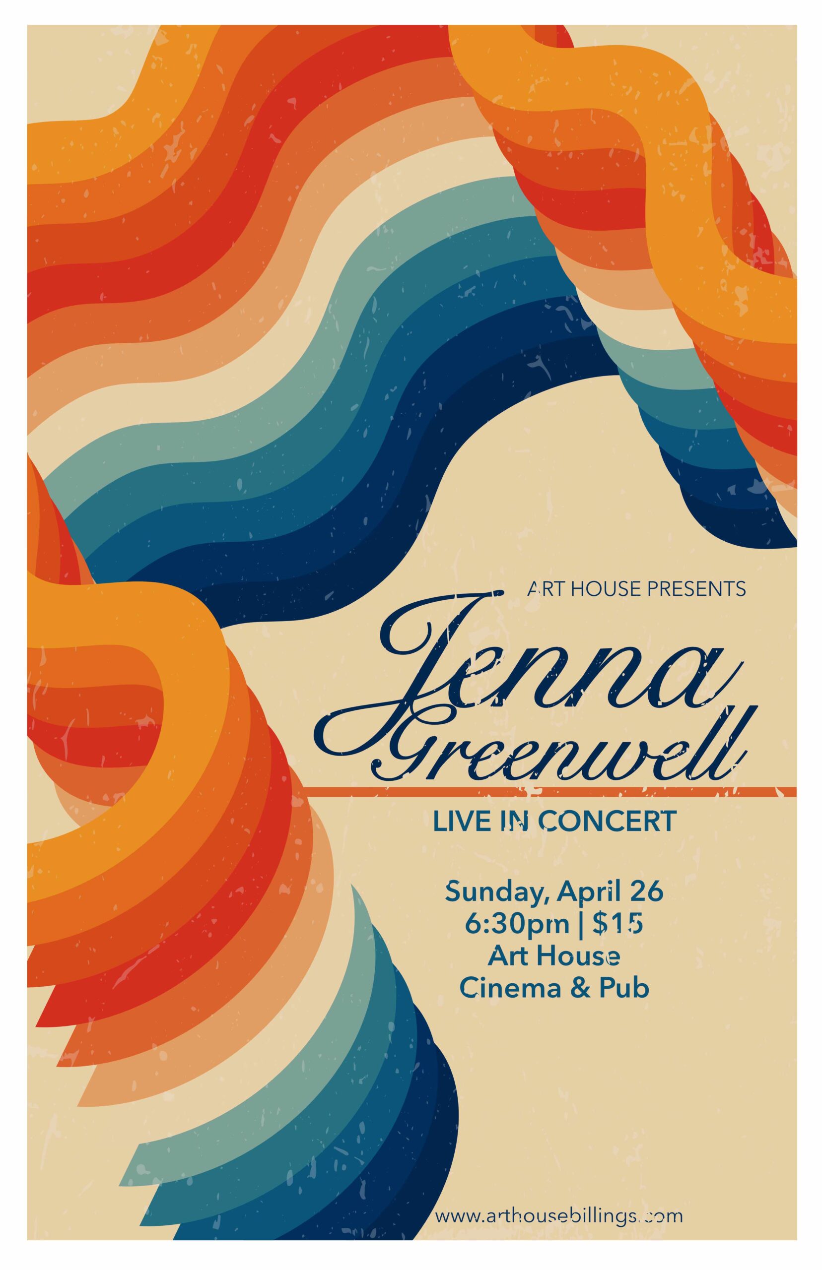 Poster for Jenna Greenwell Concert
