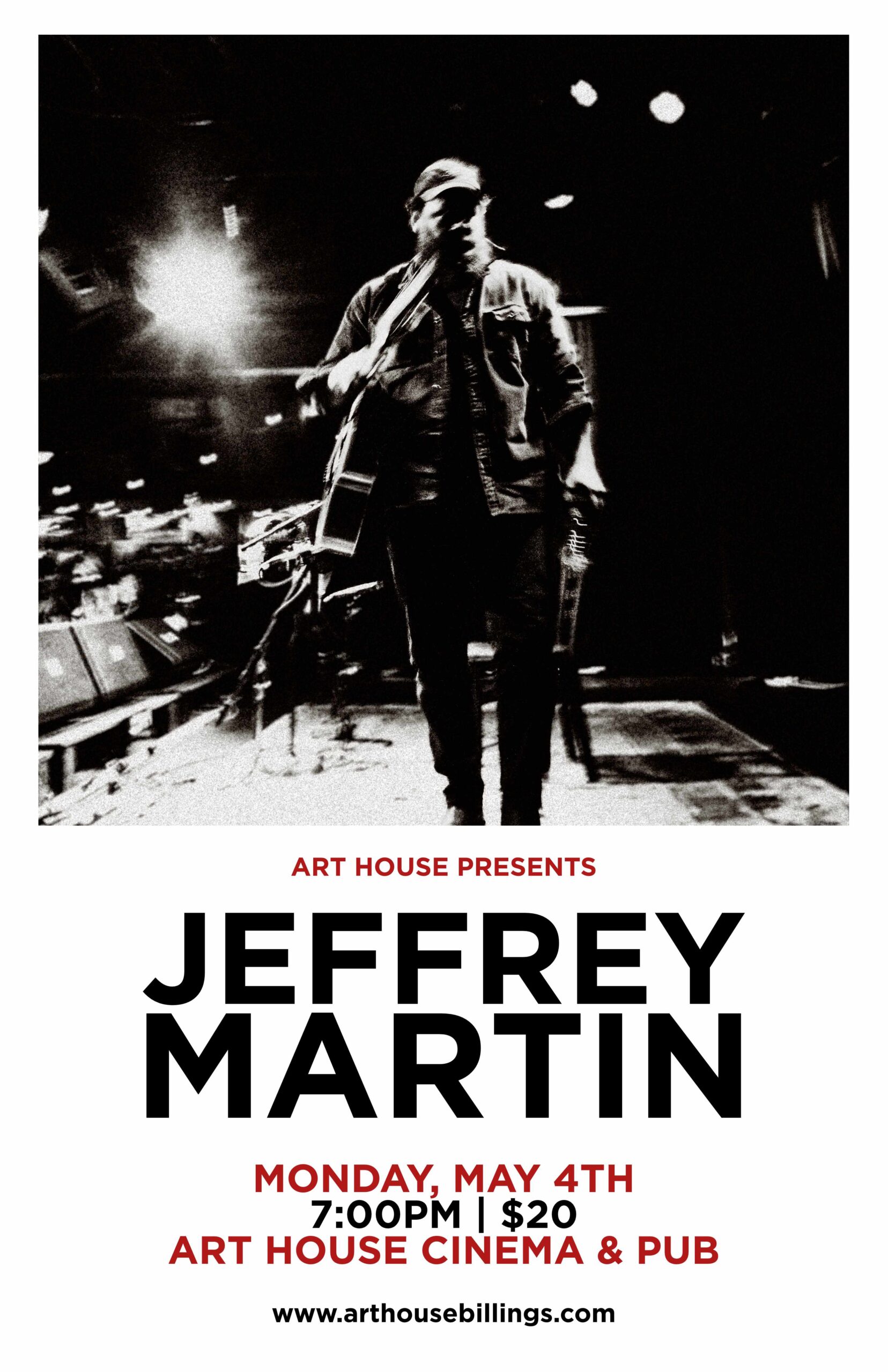 Poster for Jeffrey Martin Concert