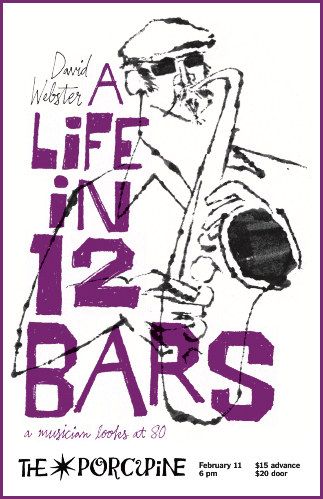 Poster for David Webster – A Life in 12 Bars