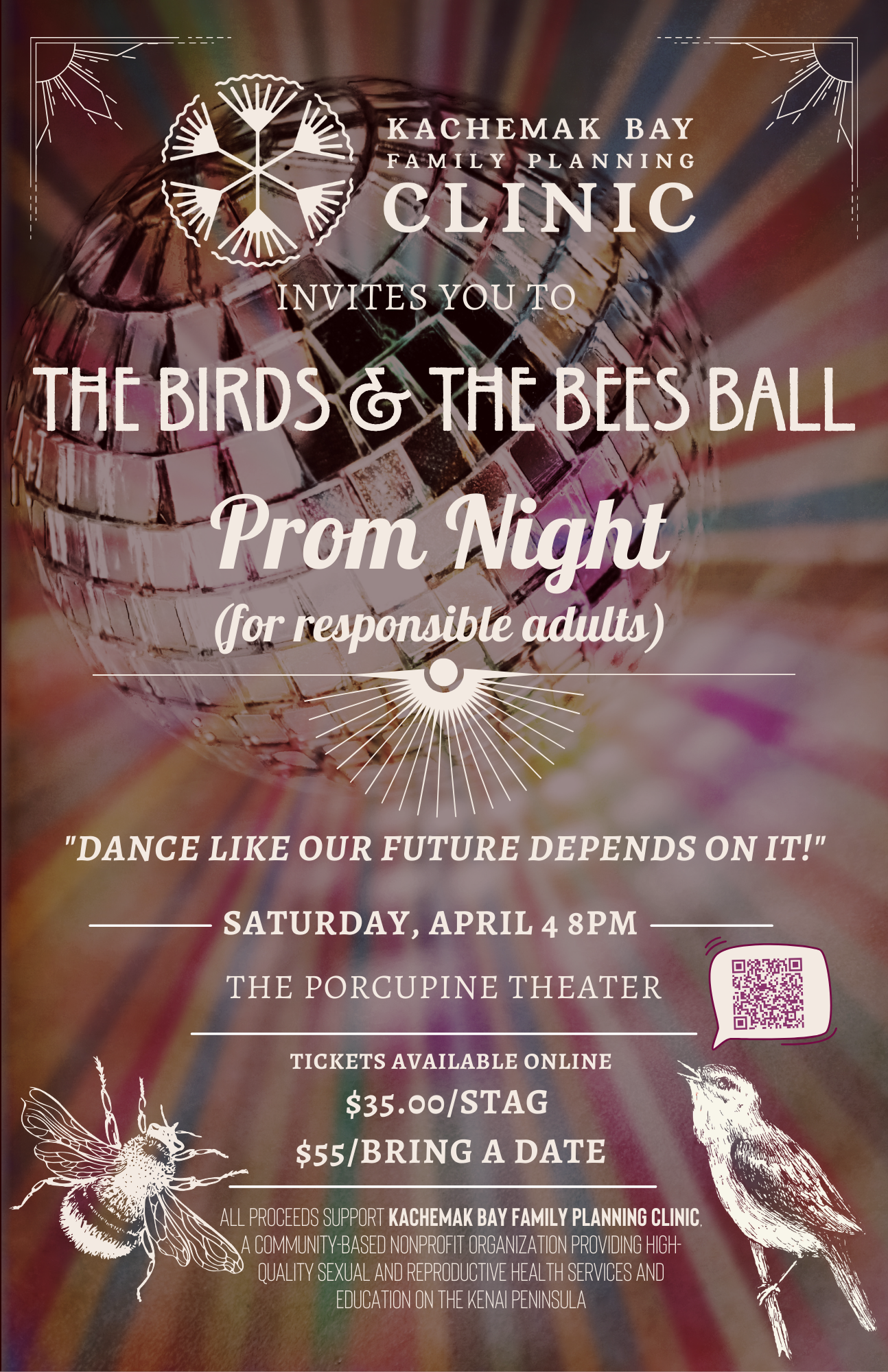 Poster for The Birds & The Bees Ball-Adult Prom