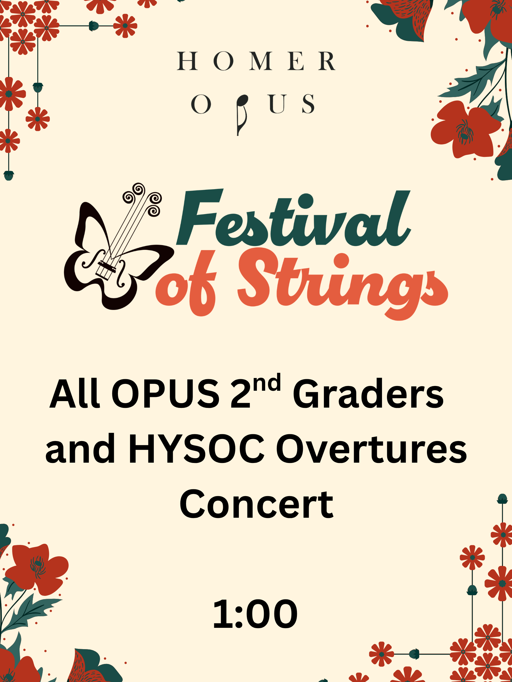 Poster for Homer OPUS – Festival of Strings
