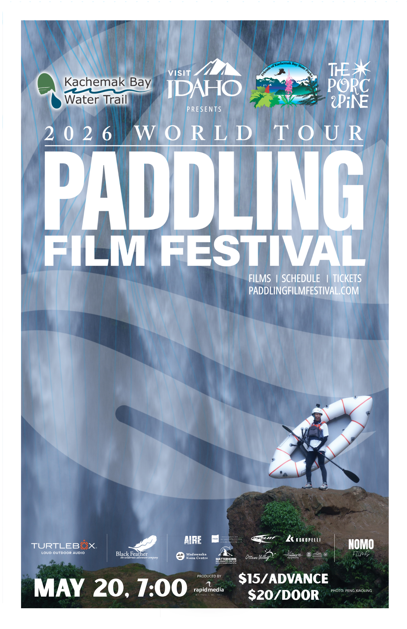 Poster for 2026 Paddling Film Festival