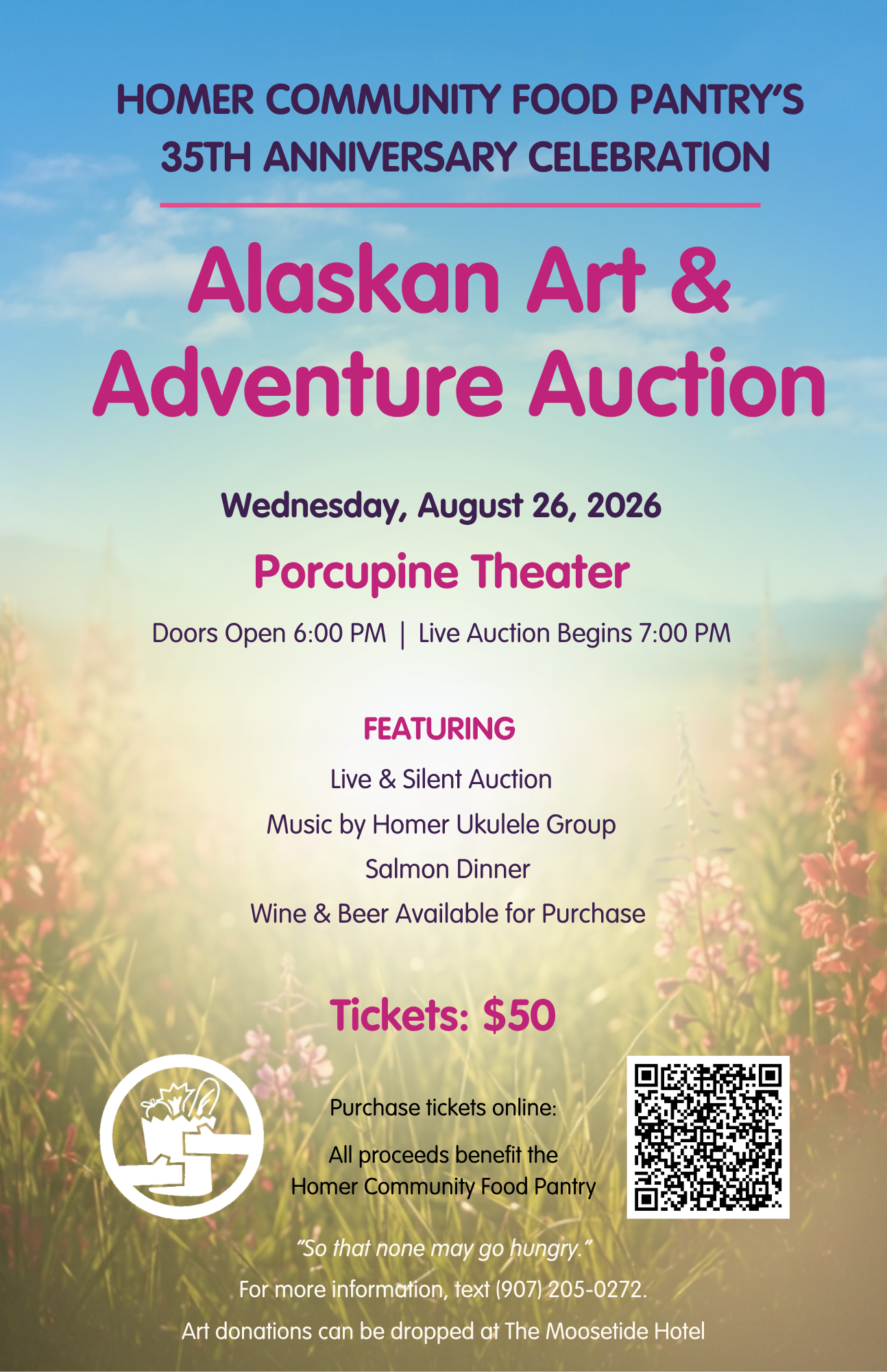 Poster for HCFP-Art and Adventure Auction