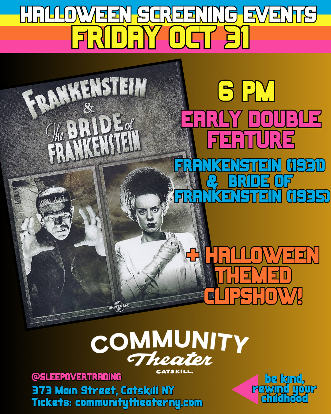 Poster for Frankenstein & Bride of Frankenstein – HALLOWEEN DOUBLE FEATURE