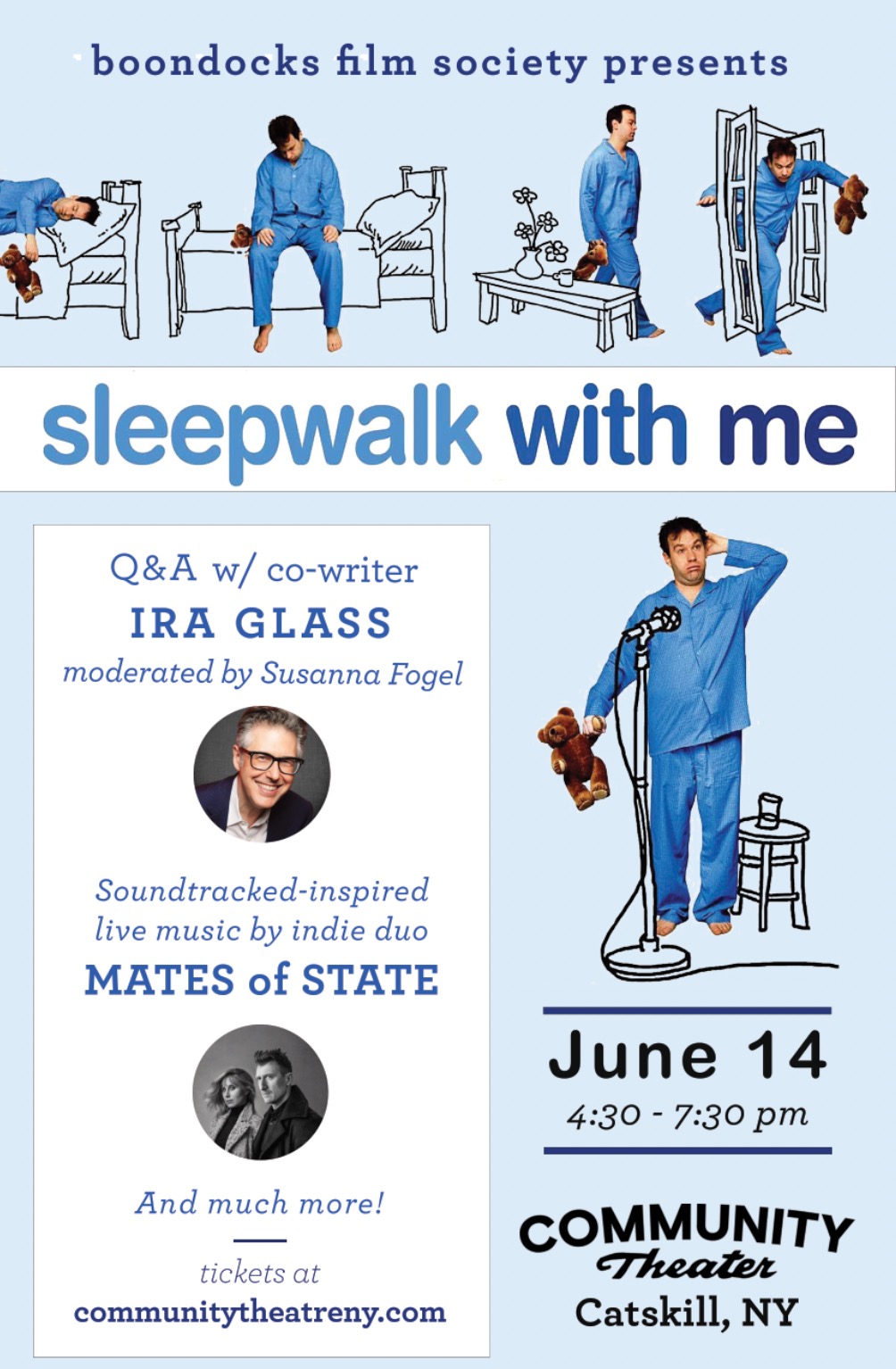 Poster for Sleepwalk With Me (with Ira Glass and Mates of State)