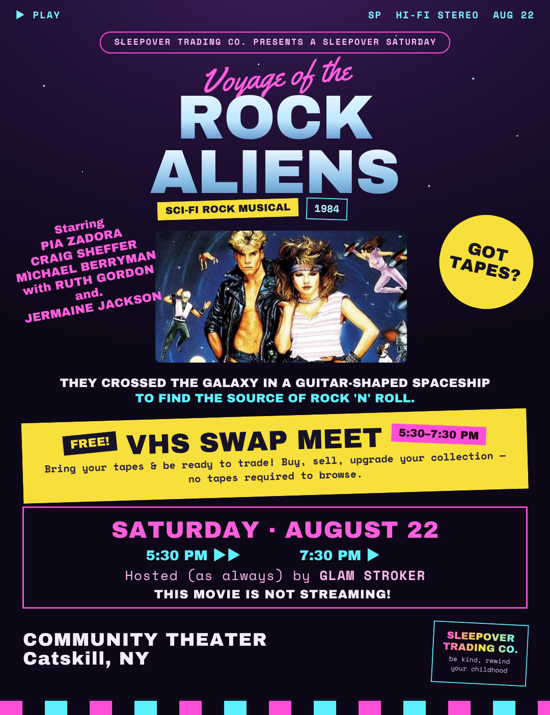 Poster for Voyage of the Rock Aliens (Sleepover Saturday)
