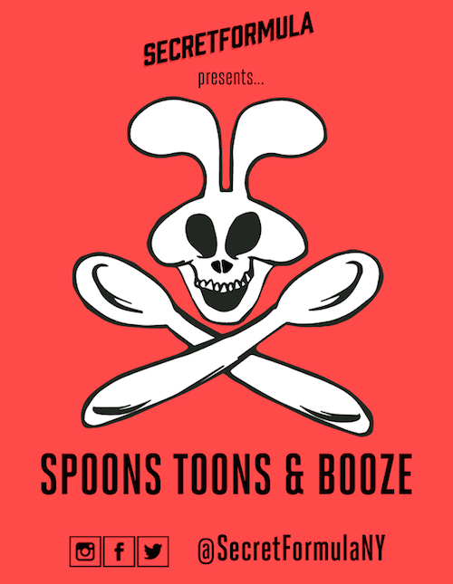 Poster for Spoons, Toons and Booze (June)