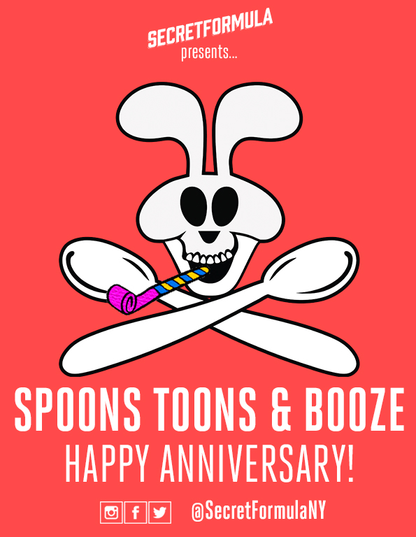 Spoons, Toons & Booze Anniversary Special (February) Nitehawk Cinema