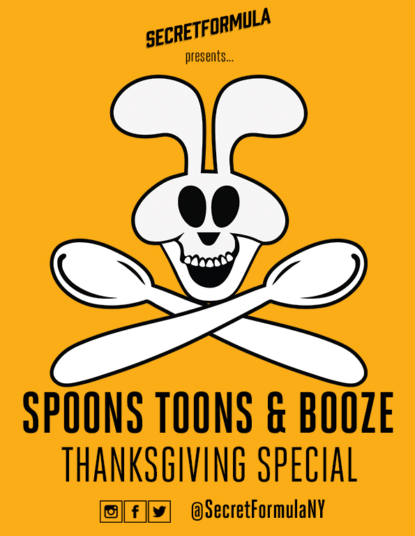 Poster for Spoons Toons & Booze Thanksgiving Special