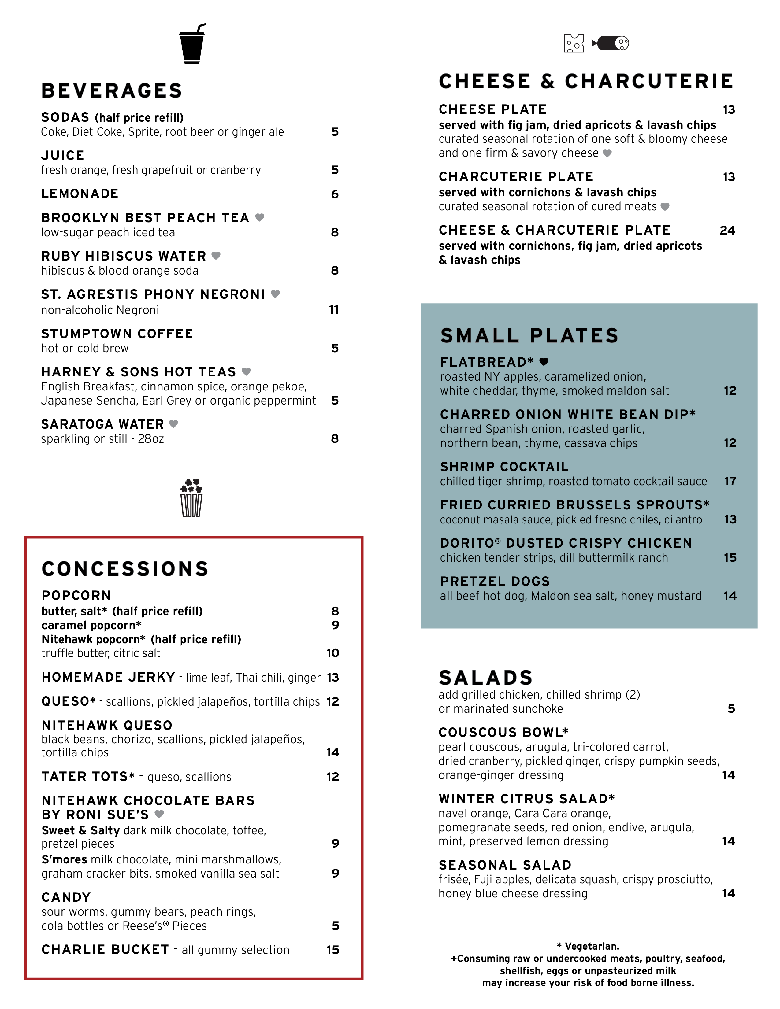 Trees Lounge Menu Nitehawk Cinema Prospect Park