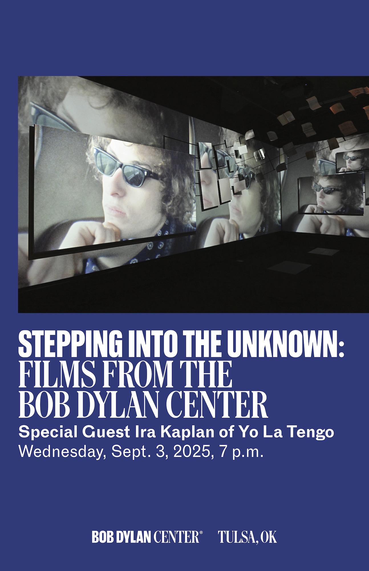 Poster for Stepping Into the Unknown: Films from the Bob Dylan Center