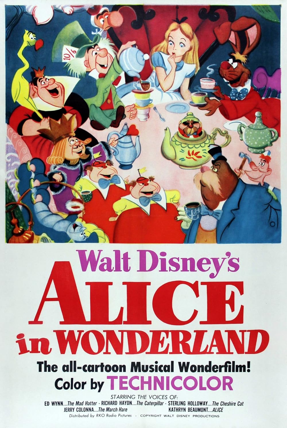 Poster for Alice in Wonderland (1951)