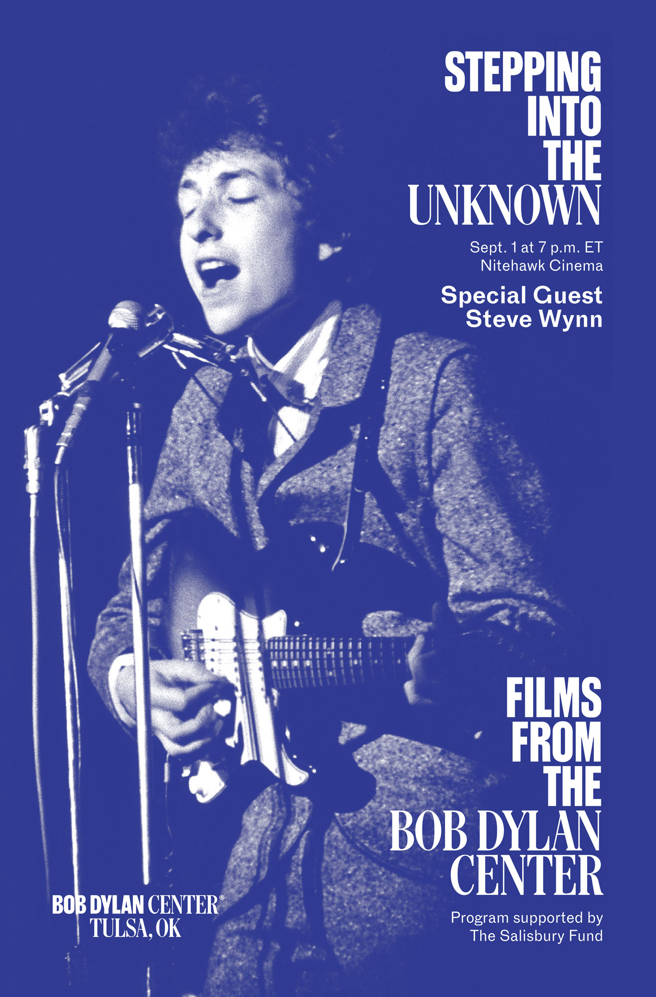 Poster for Stepping Into the Unknown: Films from the Bob Dylan Center