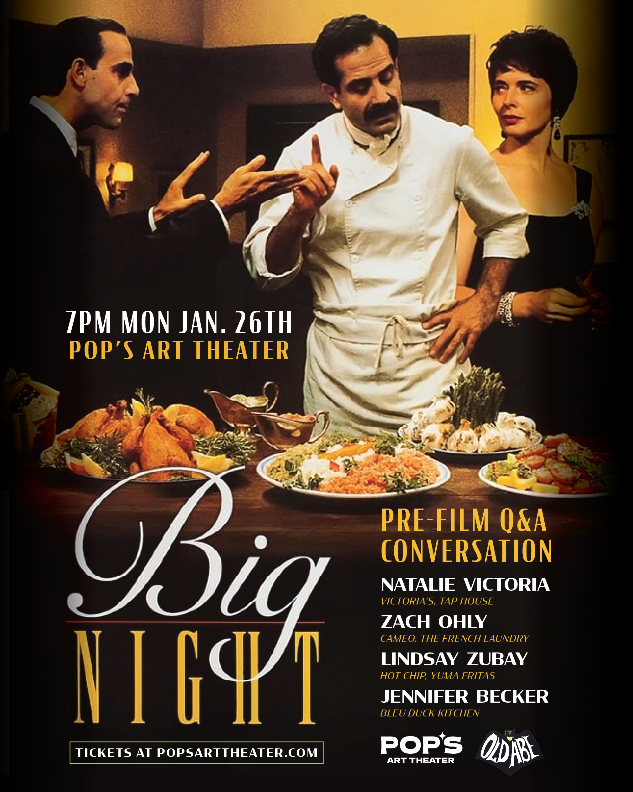 Poster for Big Night: Restaurant Movie Night