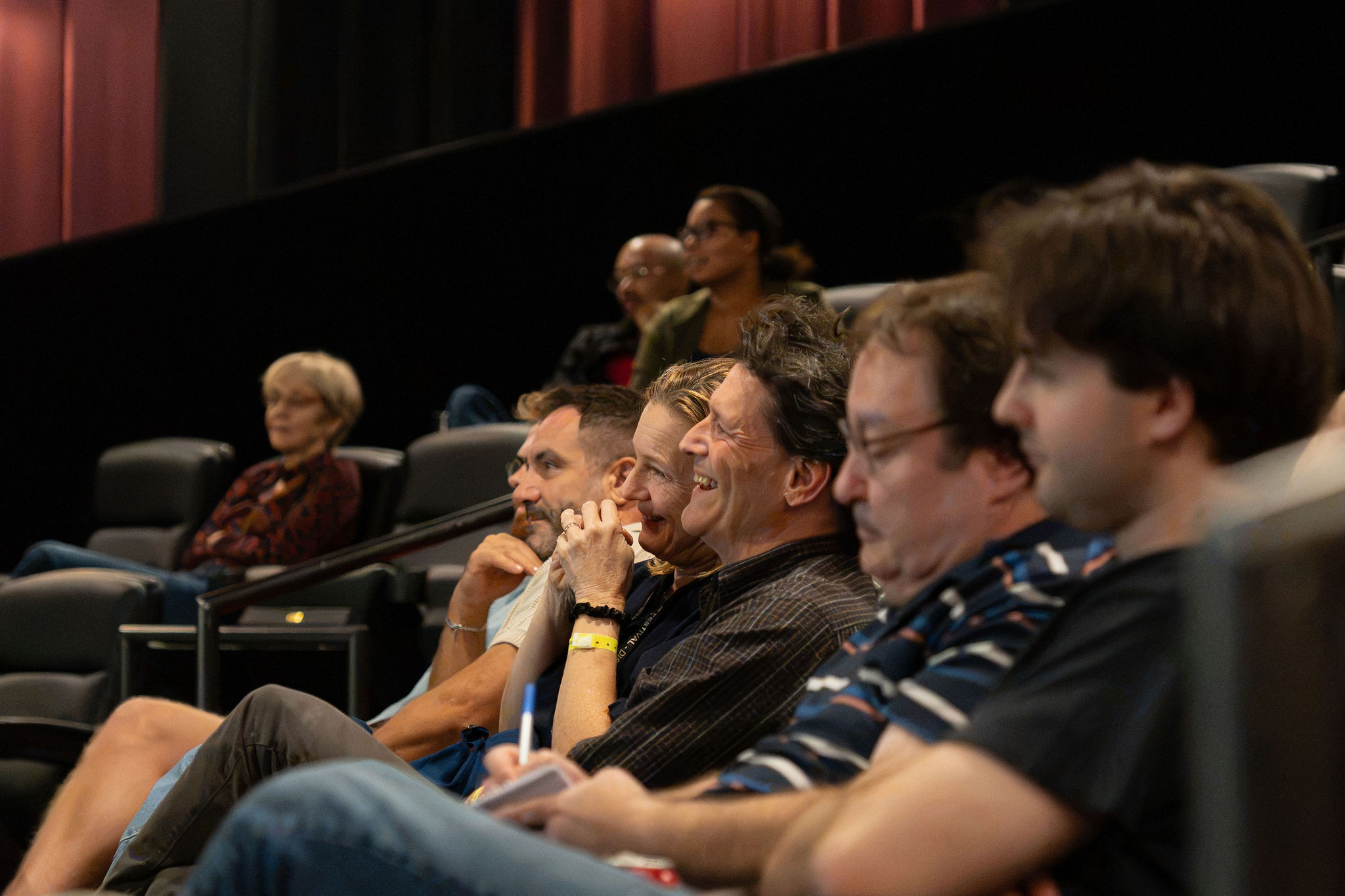 Audience in the post-screening Q&A for In Memoriam