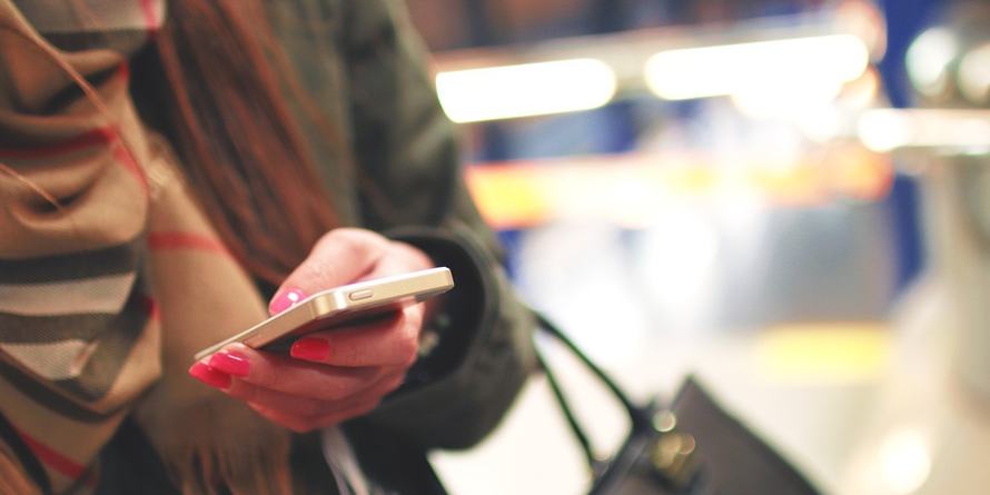 mobile navigation user on the go