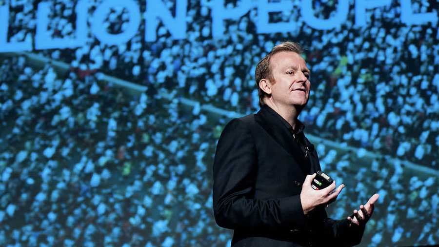 PepsiCo executive Brad Jakeman speaking at the Association of National Advertising’s annual “Masters of Marketing” conference