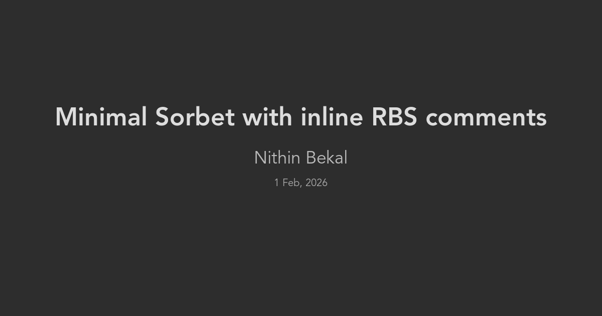 Minimal Sorbet setup with inline RBS comments