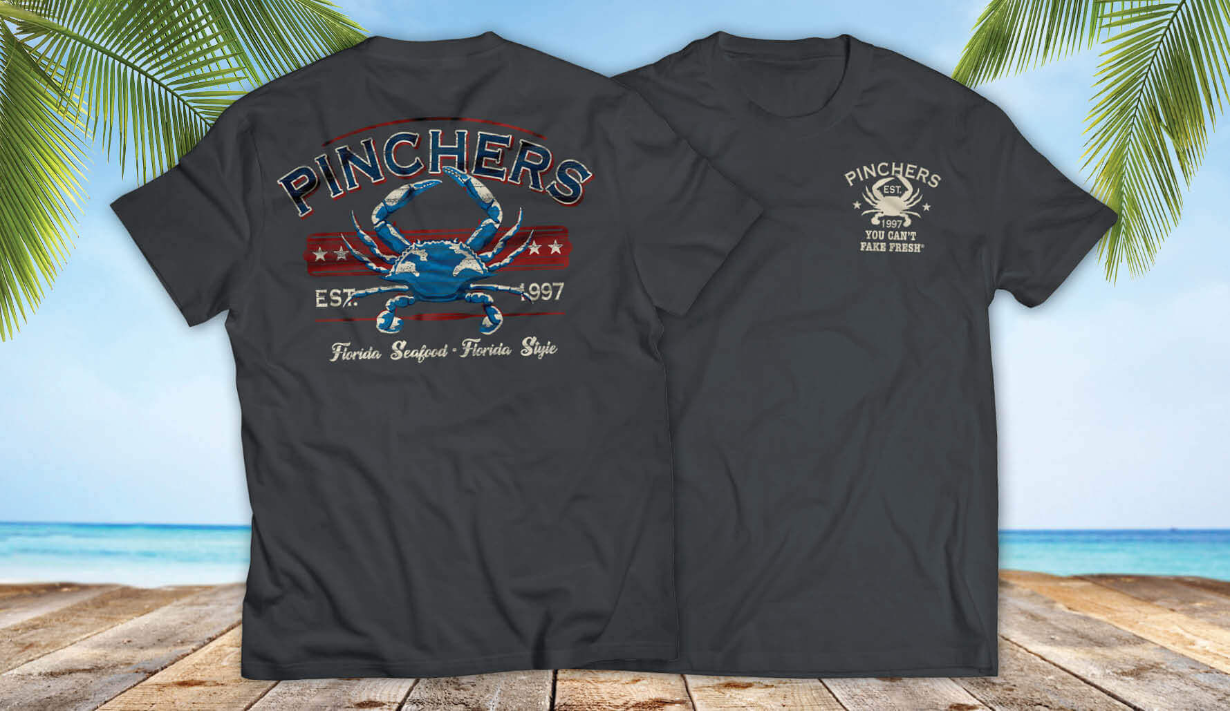Red White and Blue Crab - Dark Blue