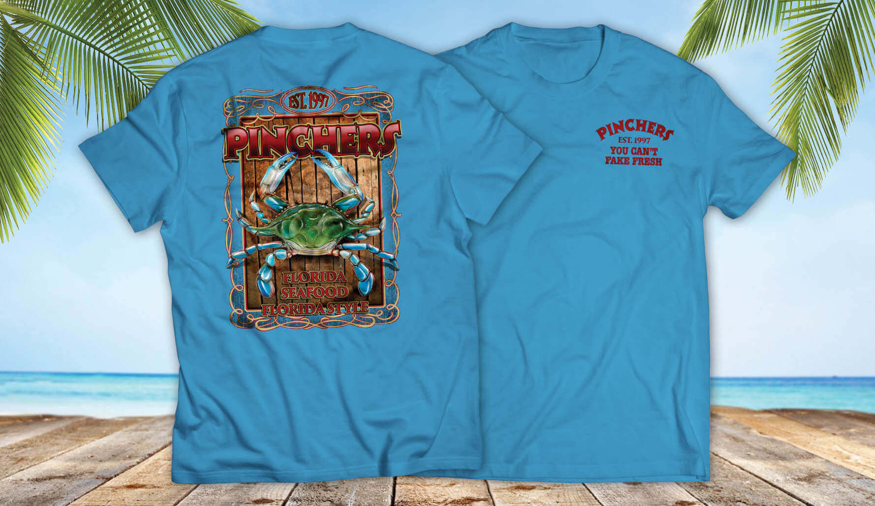 Blue Crab Wood Block - Heather Blue