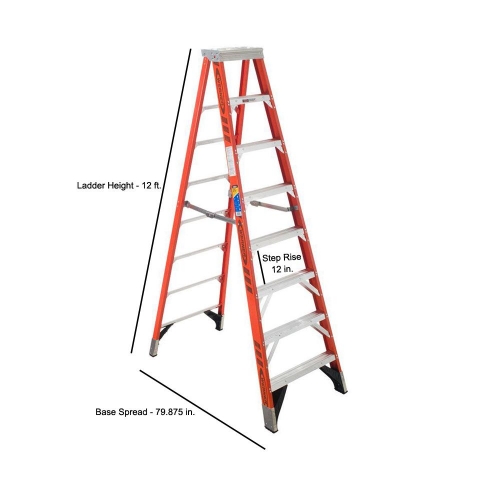 12' Fiberglass Step Ladder