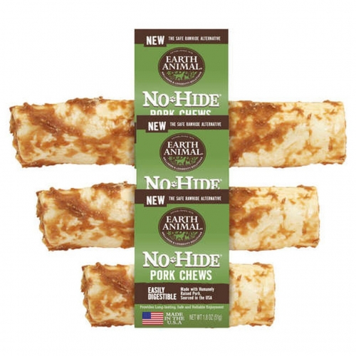 Earth Animal NoHide Pork Chews for Dogs All Things Woof Meow, Too Inc.