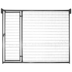 6x10 Gun Metal Grey Front Gate Kennel