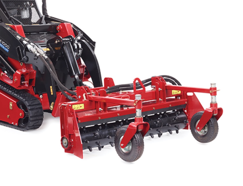 Power Box Rake Attachment, Mini Skid Steer Taylor Rental North